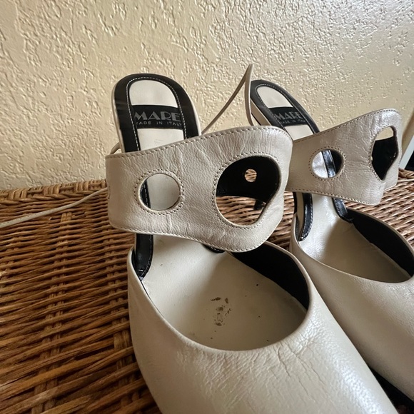 MARE Italy women’s black and tan lace  pump sandal shoes - Picture 2 of 9